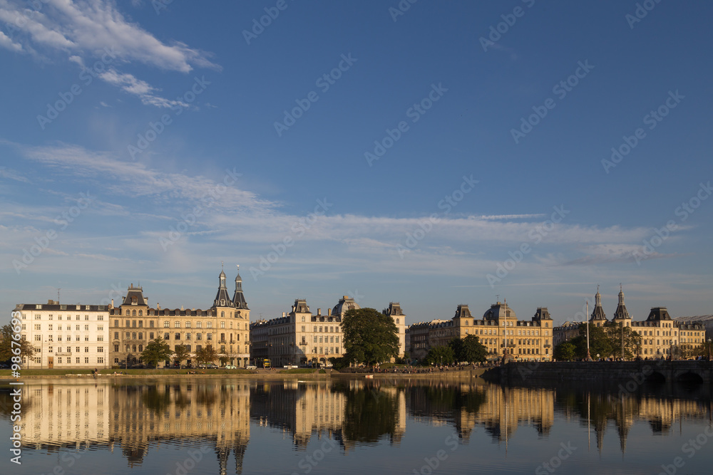 View over Sortedams Lake in Copenhagen