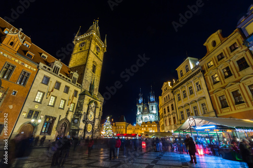 Fototapeta Naklejka Na Ścianę i Meble -  Christmas Mood on the Old Town Square, Prague, Czech Republic