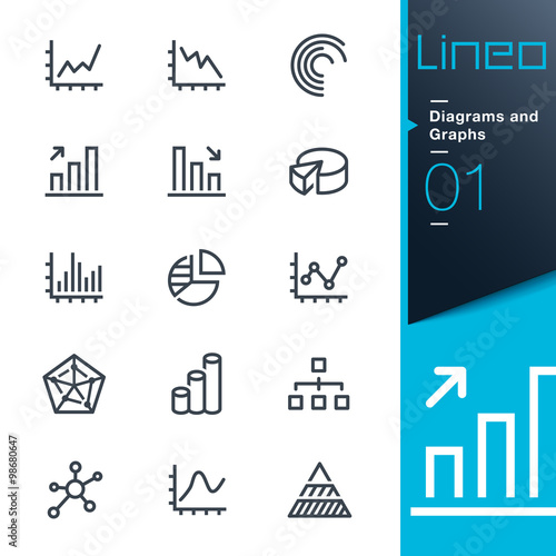 Lineo - Diagrams and Graphs line icons