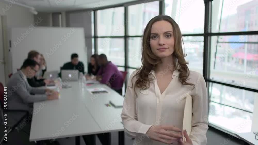 Group of attractive professionals involved in meeting Group of attractive professionals involved in meeting