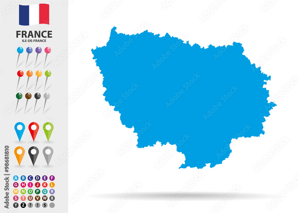 Obraz premium Region of Ile-De-France in France Europe