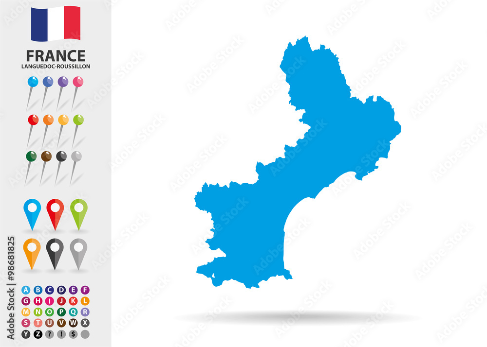 Obraz premium Region of Languedoc-Rousillon in France Europe
