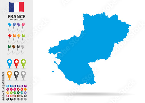 Region of Pays de la Loire in France Europe