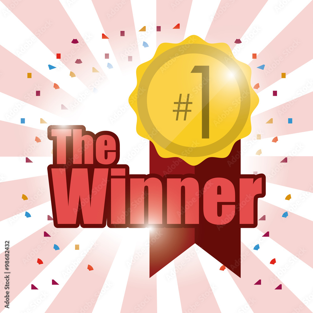 Fototapeta premium Winner icon design 