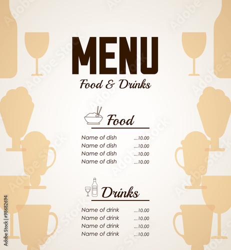 Menu icons design 