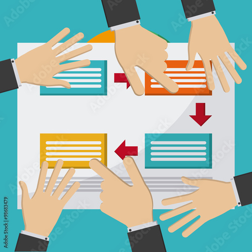 Teamwork icons design 