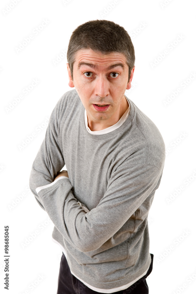 surprised casual man surprised casual man