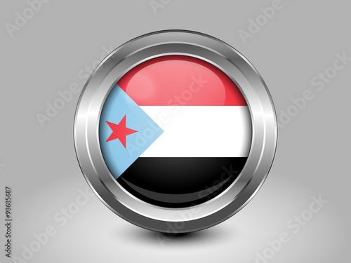 Free Download Flag of South Yemen. Metal Round Icon - GFXLoad