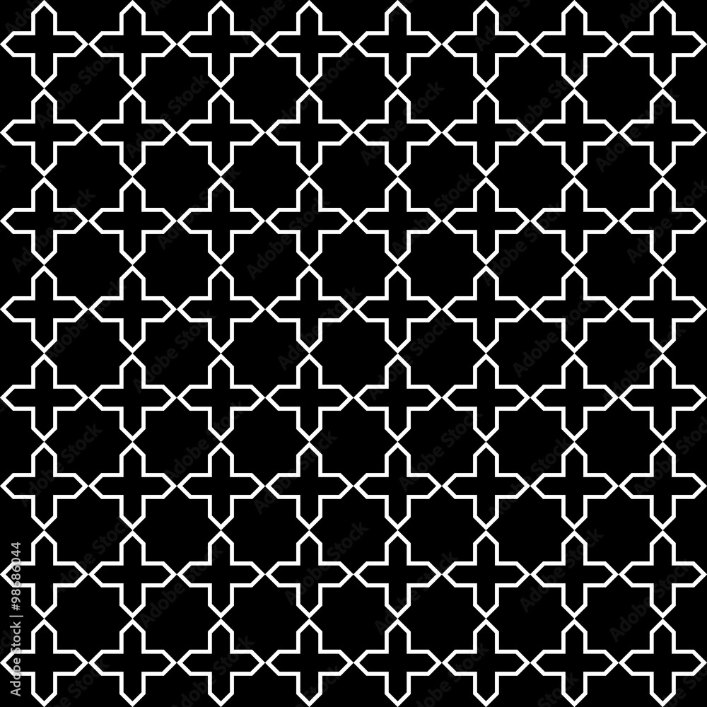 Fototapeta premium Arabic seamless pattern. Traditional Middle Eastern design. Persian ornament. Abstract in islamic style. Texture for wallpaper, wrapping, fabric, background, apparel, other print production. Vector