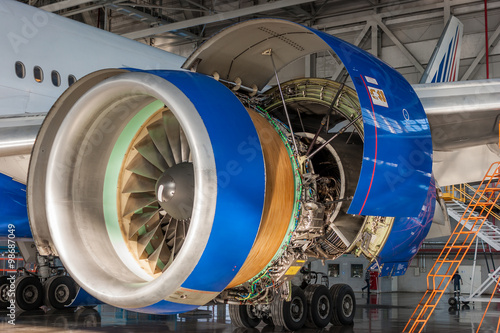 Foto Jet engine maintenance
