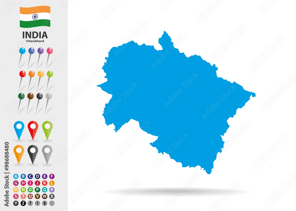 Obraz premium Indian State of Uttarakhand