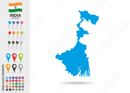 Bild auf Leinwand Indian State of West Bengal