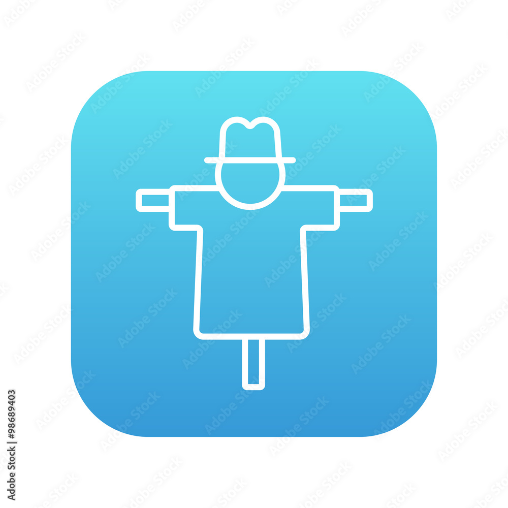 Scarecrow line icon. Scarecrow line icon.