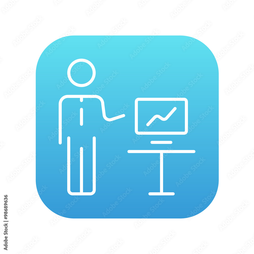 Business presentation line icon. Business presentation line icon.