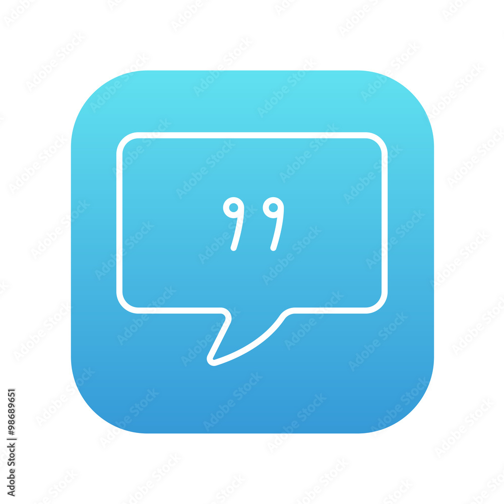 Speech bubble line icon. Speech bubble line icon.