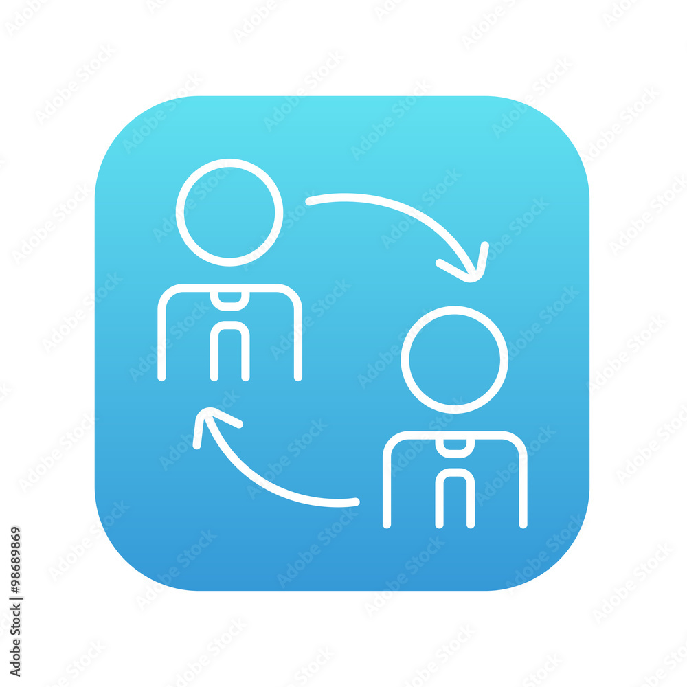 Staff turnover line icon. Staff turnover line icon.