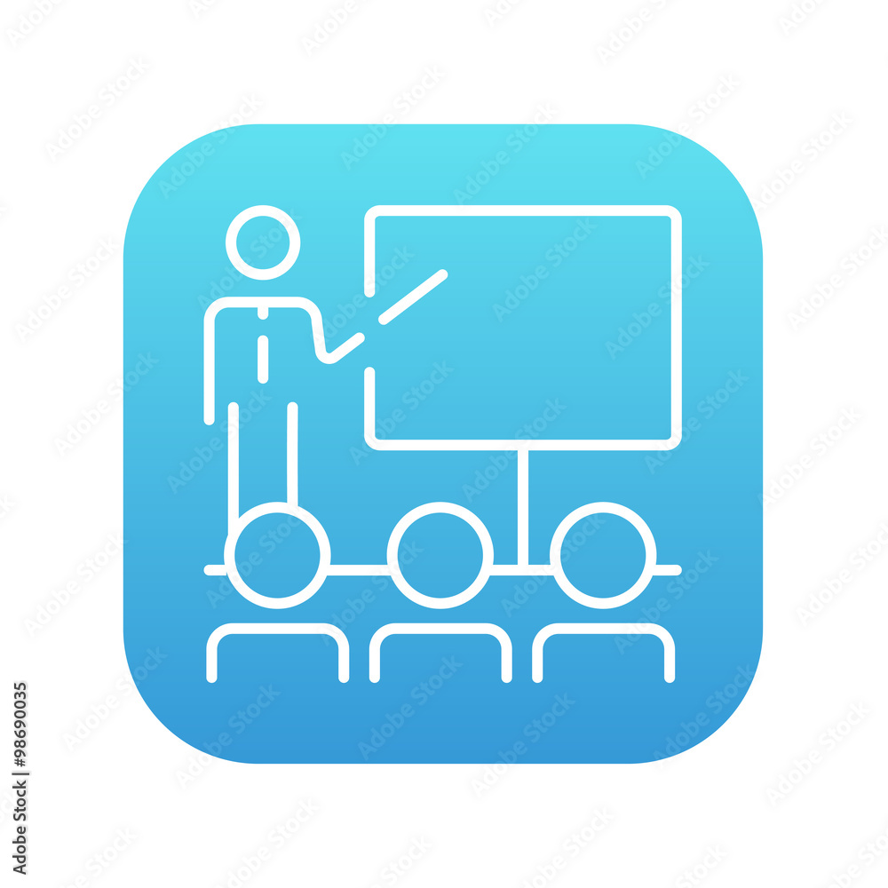 Business presentation line icon. Business presentation line icon.