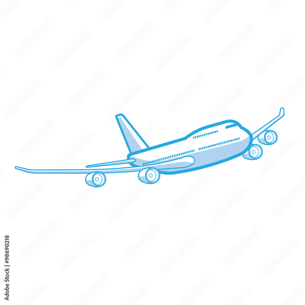 Plane, transportation vehicles, Flat style vector illustration Plane, transportation vehicles, Flat style vector illustration