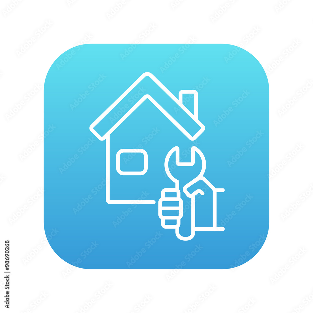 House repair line icon. House repair line icon.