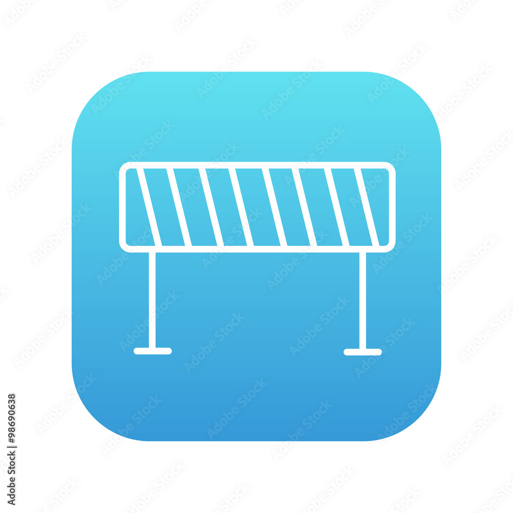 Road barrier line icon. Road barrier line icon.