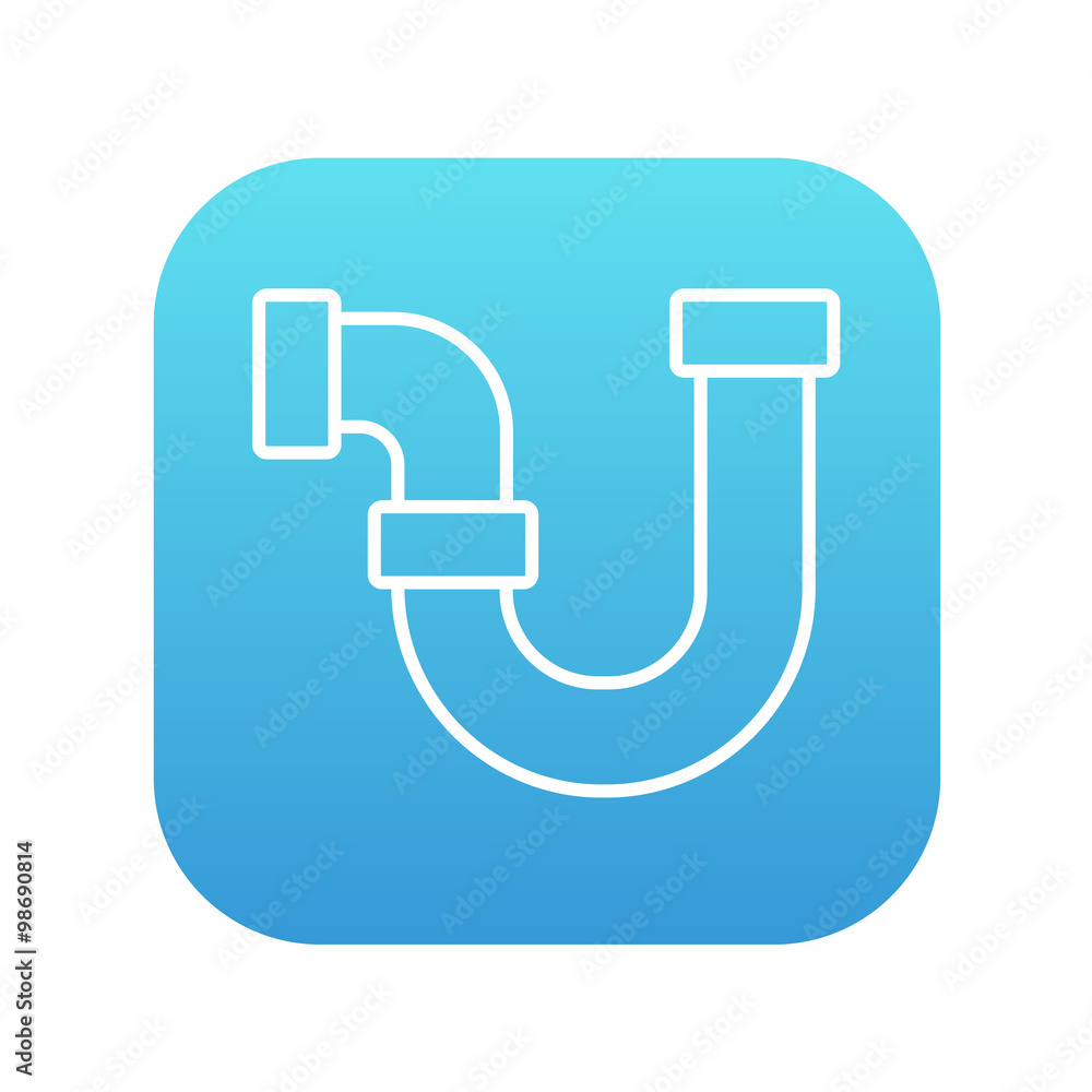 Water pipeline line icon Water pipeline line icon