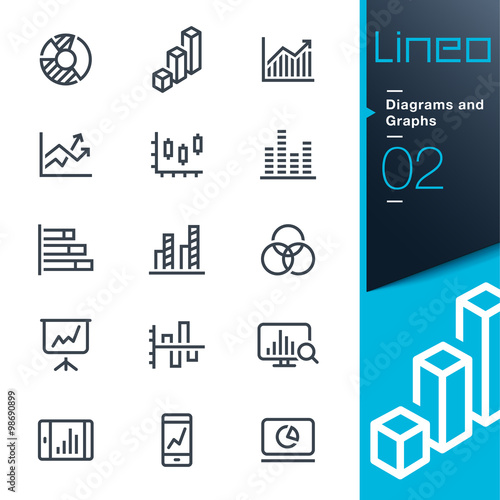 Lineo - Diagrams and Graphs line icons