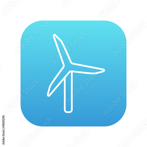 Windmill line icon.