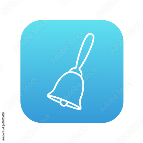 School bell line icon.