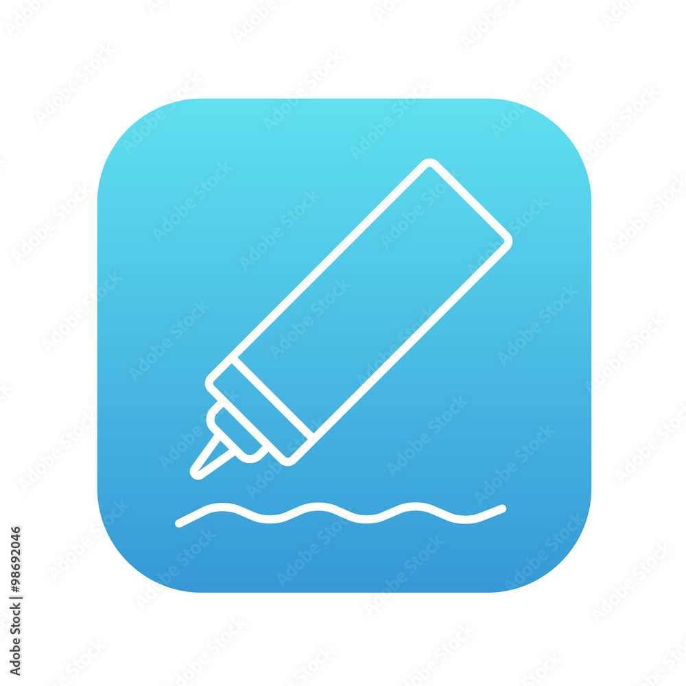 Sauce bottle line icon.