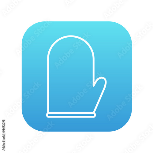 Kitchen glove line icon.