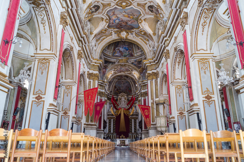 Interior of Santa Maria Maggiore church in Ispica, Ragusa photo