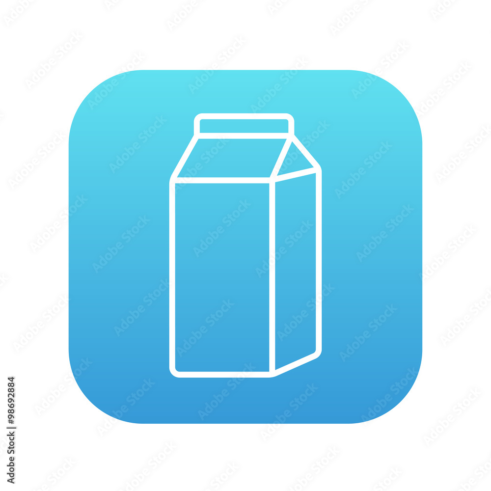Packaged dairy product line icon. Packaged dairy product line icon.