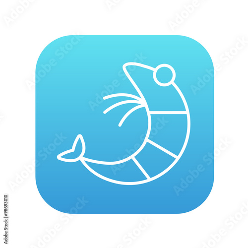 Shrimp line icon.