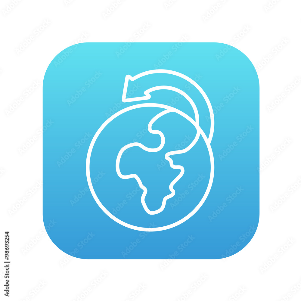 World wide cargo transportation line icon. World wide cargo transportation line icon.