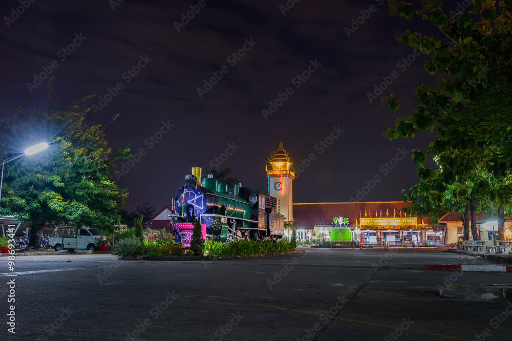 Naklejka premium Chiangmai railway station,chiangmai,thailand.