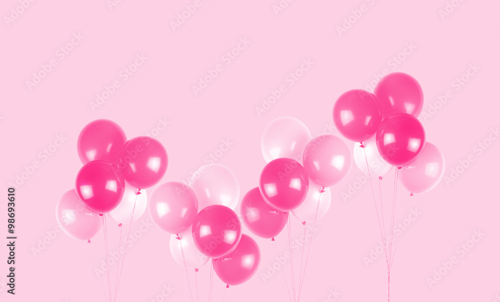 Pink party balloons 