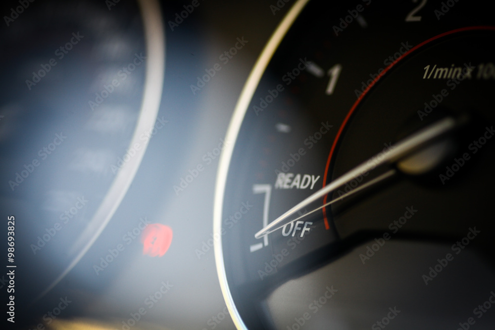 Naklejka premium Car's tachometer detail