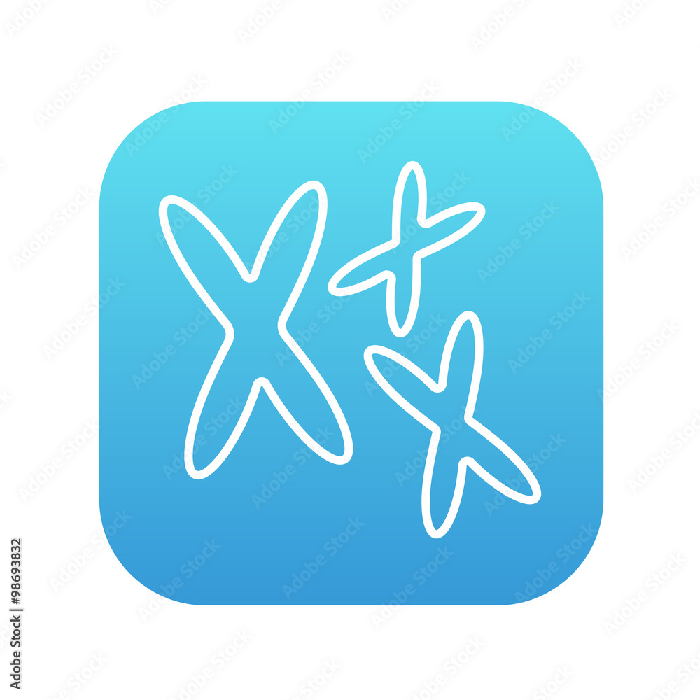 Obraz premium Chromosomes line icon.