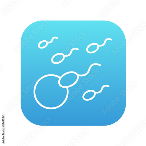 Fertilization line icon.