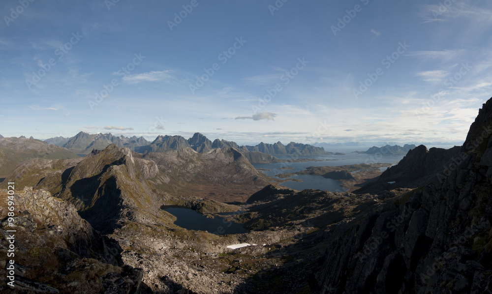 Fototapeta premium Lofoten islands, Norway / Lofoten is an archipelago and a traditional district in the county of Nordland, Norway.