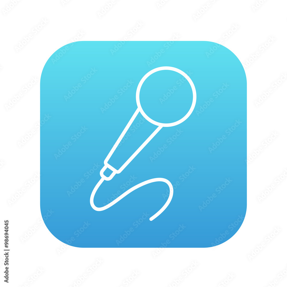 Microphone line icon. Microphone line icon.