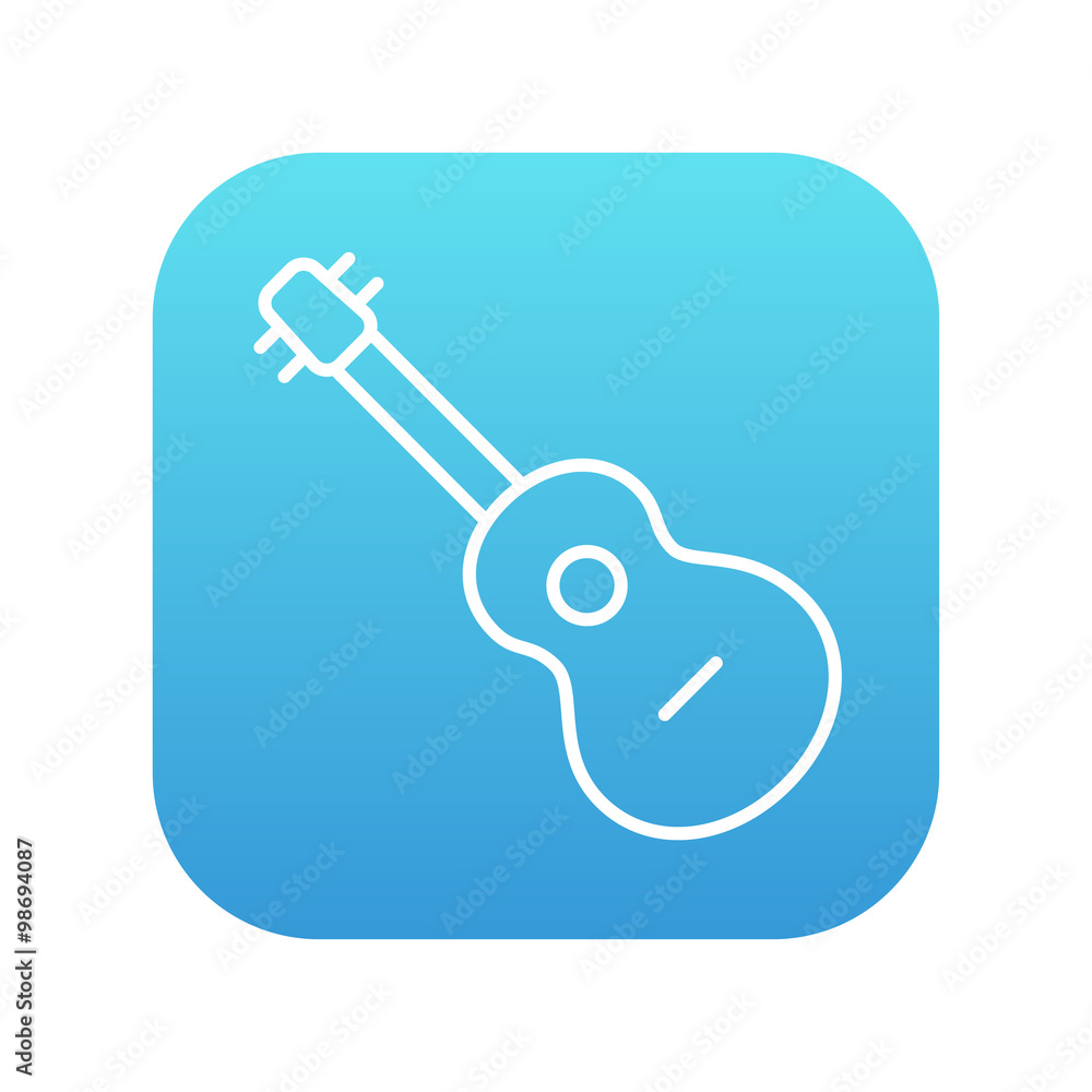 Guitar line icon.