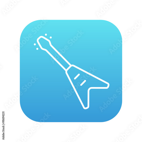Electric guitar line icon.