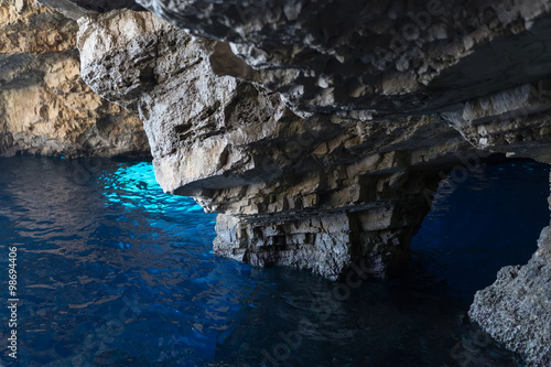 Blue caves on Zakynthos Island in Greece