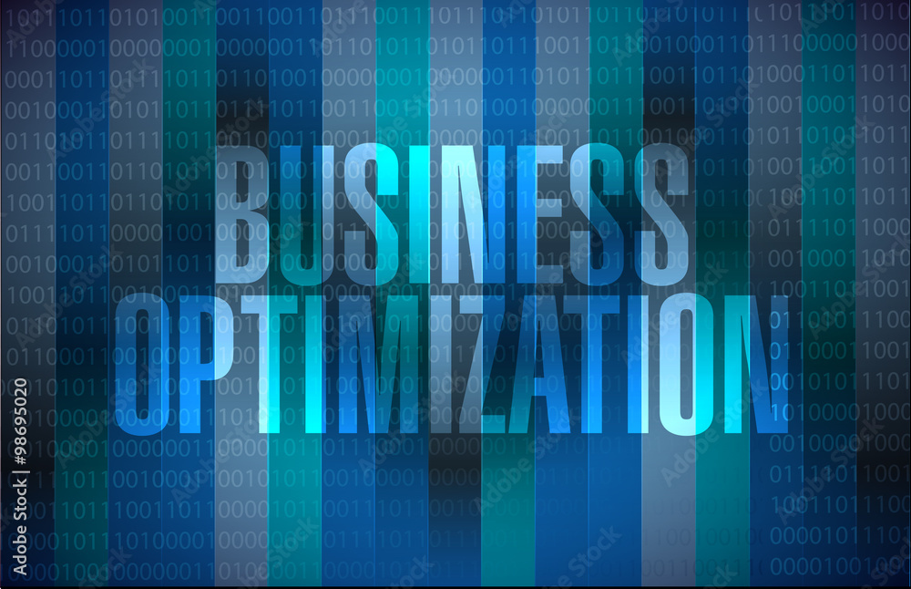 business optimization binary background sign