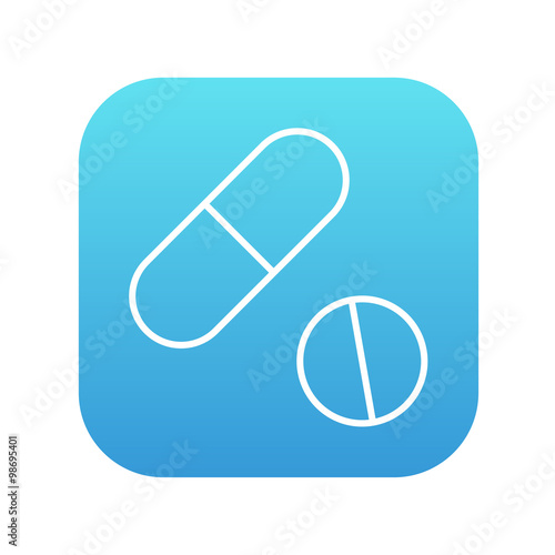 Pills line icon.