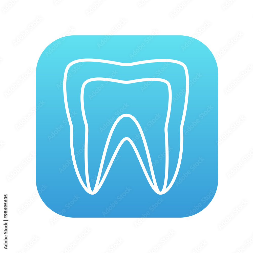 Molar tooth line icon. Molar tooth line icon.