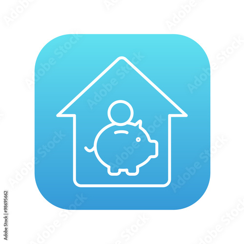 House savings line icon