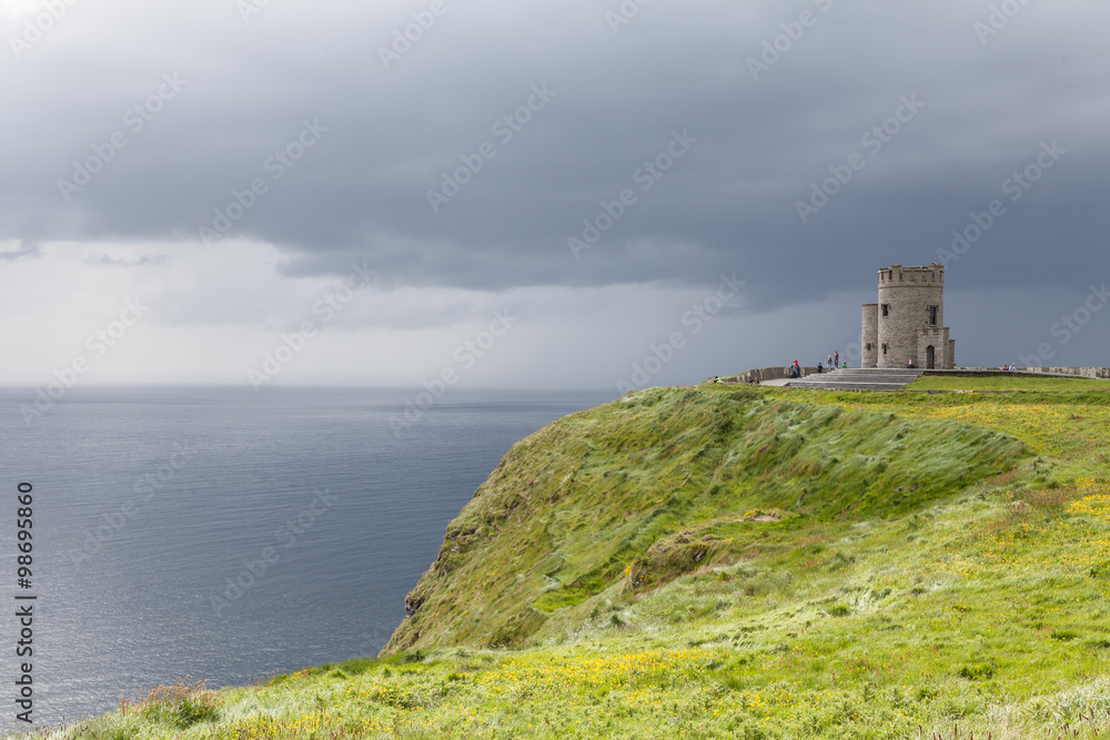 Looking north to O'Brien's Tower, Cliffs of Moher, Ireland