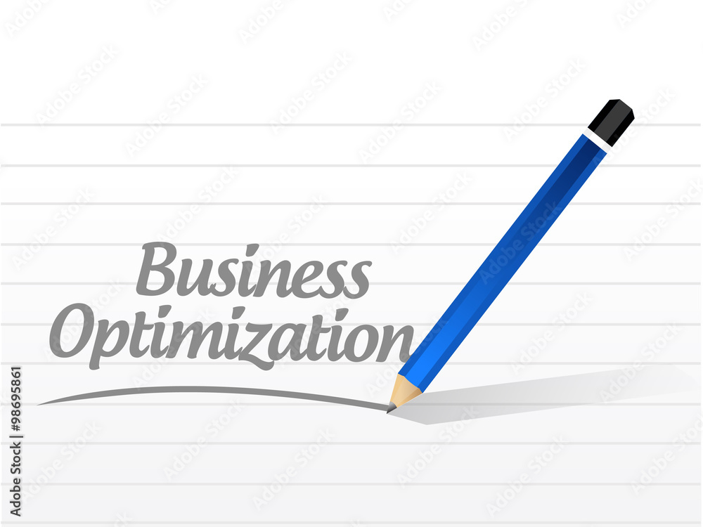 business optimization message sign concept business optimization message sign concept